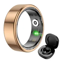 HAMTOD Smart Ring Herren Damen Smartringe, Größe 11, 20.6mm Gold, mit Sportmodi, Schlafmonitor, Herzfrequenz, SpO2 Fitness Tracker für Android iOS