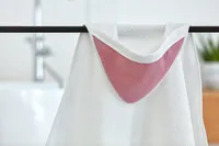KraftKids Kapuzenhandtuch Musselin rosa