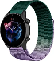 Strap-it Milanese Armband - Kompatibel mit Amazfit GTR 3 (Pro) Armband Ersatzarmband Edelstahl - Armband mit Magnetverschluss - Hochwertiges Material - für Smartwatch 22mm Armband Grün