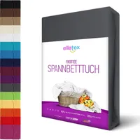 FROTTEE Spannbettlaken Spannbetttuch  Bettlaken Betttuch, in Größe: 120x200-130x200 cm, in Farbe: Anthrazit-Grau