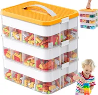 Lego-Aufbewahrungsbox Spielzeugorganizer Dreistöckig Mit Fächern