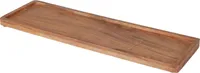 Akazien Kerzentablett eckig - 45 x 14 cm - Deko Holz Tablett mit Rand – Tischdeko Kerzen Brett für Weihnachten Advent Gestecke Hochzeit