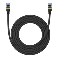Baseus szybki kabel internetowy RJ45 cat.7 10Gbps 3m pleciony czarny