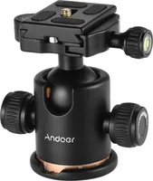 Andoer Kamera-Stativ-Kugelkopf Kugelkopf mit Schnellwechselplatte 1/4 "Schraube