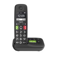Gigaset E290A Duo 2 schnurlose-/ DECT -/ Analoge Telefone (mit Anrufbeantworter, Telefone mit großen Tasten und großem Display) schwarz