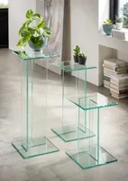 Beistelltisch >7/149< in Klarglas, Glas - 25x41x25cm (BxHxT)