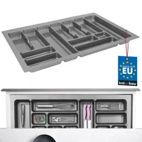 KOTARBAU® Box na příbory do zásuvky Organizér do zásuvky na kuchyňské příbory šedý 735x490mm
