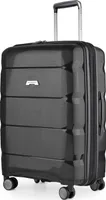Hauptstadtkoffer Britz - leichter Koffer mit 4 Doppel-Rollen erweiterbar, robuster Check-In Trolley, Aufgabegepäck Rollkoffer 66 cm, 68 Liter,Schwarz