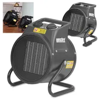 HECH 3542 Heizlüfter Keramik | 2000W | bis 20m² | Ventilator | 197 m³/h | Tragegriff