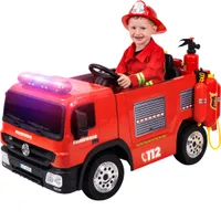 Actionbikes Motors Feuerwehr SX1818 - Kinder Elektro Auto mit Fernbedienung - Bremsautomatik - 12 V Motor - Sicherheitsgurt Kinder Fahrzeug elektrisch - Ab 3 Jahre - Kinderelektroauto