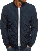Herren Steppjacke Rhombus Stepp Warm Daunen Baumwolle Gepolstert Leichte übergangsmantelMäntel Herbst Winter Gefütterte Daunenjacke,navy blau, Herren, L