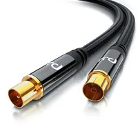 Primewire HDTV anténny kábel s opletením - 2-násobné tienenie - textilný plášť - 75 Ohm / 135 dB - 5 m