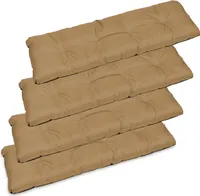 4er Set Sitzkissen Bankkissen Bankauflage für Gartenbank - 120x38 cm - Outdoor und Indoor - Beige