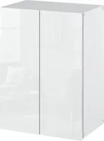 Badezimmer-Wandschrank - Badschrank Badezimmermöbel Waschküche Waschmaschinenregal Hängeschrank Badmöbel mit Stauraum (Weiß Glanz) 40cmx60cmx25cm