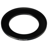 vhbw Step-Up-Ring Adapter von 55 mm auf 77 mm für Kamera Objektiv - Filteradapter, Metall Schwarz