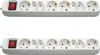 2x Steckerleiste Steckdosenleiste 8-fach Rund mit Schalter on off Tischsteckdose Mehrfachsteckdose Mehrfachstecker Steckdose