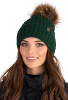 Vivisence Wintermütze mit Bommel Damen Universalgröße - Warm für Winter und Herbst Elegant Bommelmütze Kopfbedeckung für frauen Klassisch mütze - Grün