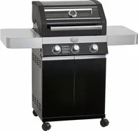 Rösle Videro G3 Pure schwarz Gasgrill  3 Hauptbrenner  Gesamtleistung 10.500 Watt  elektronische Zündung