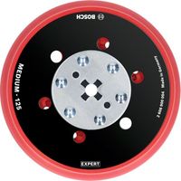 Bosch EXPERT Multi-Loch Schleifteller Ø 125 mm, Universalstützteller für z.B. GET 55-125 | GEX 34-125, Ausführung:Mittel
