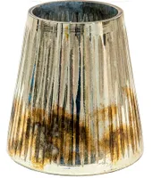 Clayre & Eef Teelichthalter Ø 11x13 cm Goldfarbig Glas
