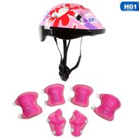 7 Stück Kinder Fahrrad Fahrrad Skating Helm Knie Ellbogen Handgelenk Schutz Pad LAPUTA Kinder Rollschuhschutz