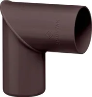 INEFA Regenrohrbogen 87 Grad für Fallrohr, PVC DN50 / 50mm, 10 Stück Dunkelbraun Verbindungsstück Dachrinnenzubehör, einfache Montage,  Germany