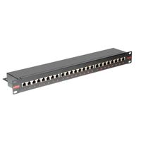 ROLINE Kat.6 (Class E) 19"-Patchpanel, 24P, geschirmt, schwarz