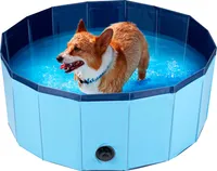 maxxpro Hundepool faltbar Anti-Rutsch - Ventil entleeren - ⌀ 80 cm - Blau