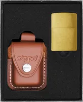 Feuerzeug-Set ZIPPO  BRASS BRUSHED Geschenk No4