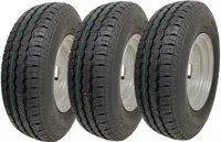 145R10 Přívěsné kolo, pneumatika 10" 500kgs 84/82N 4 čepy 4 palce PCD E-Mark (sada 3 ks)