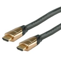 ROLINE 4K PREMIUM HDMI Ultra HD Kabel mit Ethernet, ST/ST, schwarz, 9 m