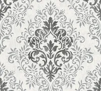 Livingwalls Vliestapete Jette 4 Tapete grau metallic schwarz 10,05 m x 0,53 m 339241 33924-1