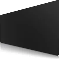 CSL Mauspad, Schreibtischunterlage XXL, Elegante Leder Optik, Mousepad 900 x 400 mm, schwarz mit Logo