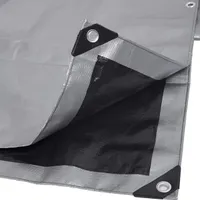 WOLTU Abdeckplane wasserdicht, 180 g/m² PE Schutzplane mit Ösen, UV stabil : Grau-Schwarz 3x4 m Farbe: Grau-Schwarz Größe: 3x4 m