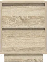 vidaXL Nachttisch mit LED-Leuchten Sonoma-Eiche 38x34x50 cm