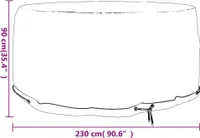 vidaXL Obal na záhradný nábytok 10 očiek Ø230x90 cm okrúhly