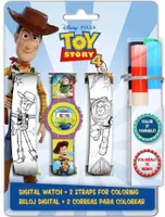 Súprava digitálnych hodiniek Toy Story s farebnými pásikmi WD20340