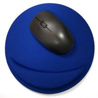 INF Ergonomisches, rundes Mauspad mit Handballenauflage Blau