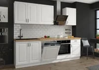 Stilo Weiss 250 cm Küchenblock Einbauküche Landhaus Küche erweiterbar