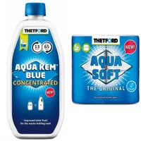 Thetford SET 2L Aqua Kem Blue + 0,78L Aqua Rinse + 4 Rollen Aqua Soft