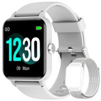 Smartwatch für Damen Herren, Blackview R30 1,85" großer HD Touch-Farbbildschirm Fitnessuhr, Temperaturmessung/Überwachung von SpO2/Pulsuhr