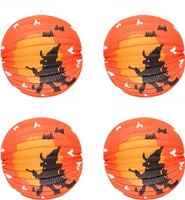 Oranger Hexen Lampion (4 Stück)
