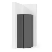 Eckschrank, Kleiderschrank, Graphit Matt