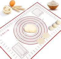 ALSTER HERZ® Backmatte Silikon , Größe 60x40cm, Teigmatte, Antihaft, Rutschfest mit Skala, H0207
