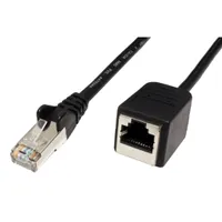 Prodlužovací kabel CAT 5e, F/UTP, černý, 3 m