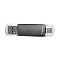 hama USB-Stick Laeta Twin grau 128 GB