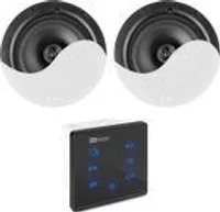 Power Dynamics Powerline A50BSet Wandeinbau-Audio-Verstärker mit 2 Deckenlautsprechern
