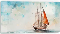 DEQORI Küchenrückwand Glas 80x40 cm 'Meeresträumerei' Spritzschutz Bad Rückwand Küche
