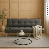 Schlafsofa aus Stoff mit USB-Anschluss und Metallbeinen Design Astralis - Grau