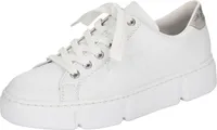 Rieker Damen Schnürschuhe Plateau N59W1, Größe:42 EU, Farbe:Weiß